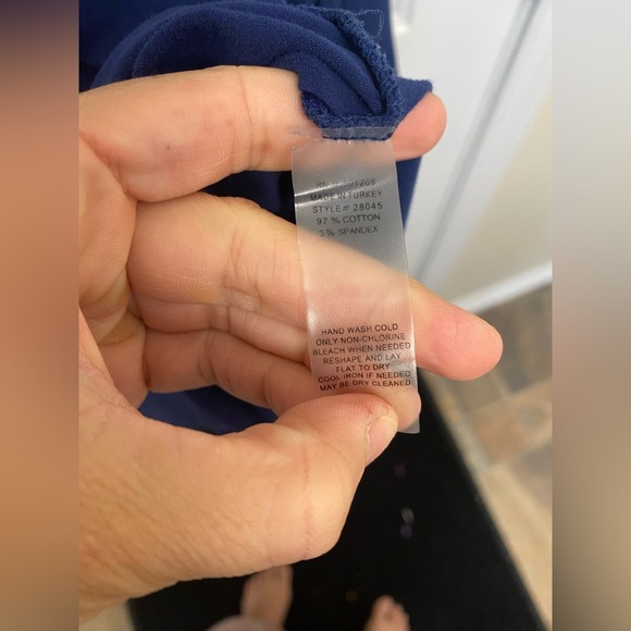 Soft Surroundings Royal Blue Faux Wrap Dress Size Large Casual Loungewear Comfy - Picture 3 of 5